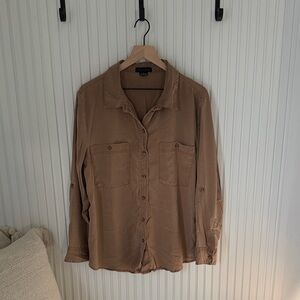 Brown Button-Up Shirt